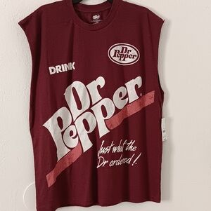 Dr Pepper Sleeveless Maroon T-Shirt